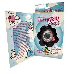 Vintage 1997 Bandai Tamagotchi Angel Pink With Silver Grey Wings NEW